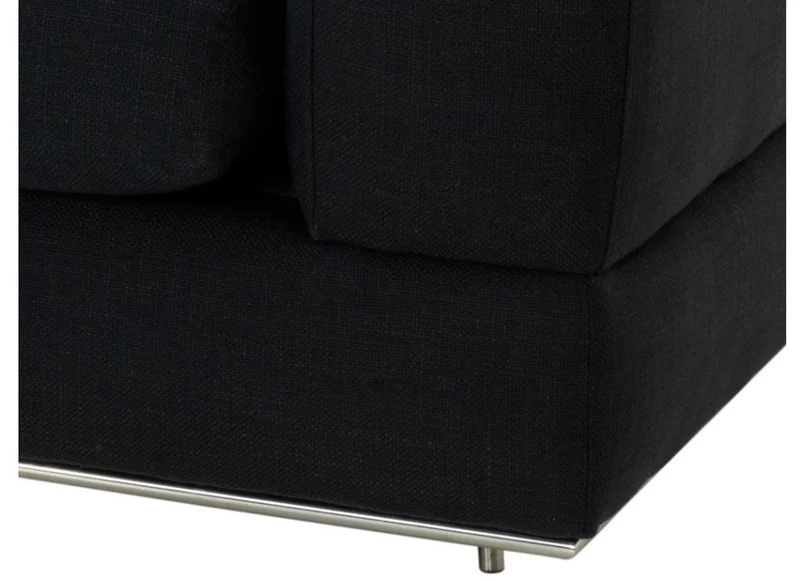 Casa Padrino Designer Sofa Schwarz Rechtsseitig 231 x 101 x H. 85 cm - Luxus Wohnzimmer Möbel