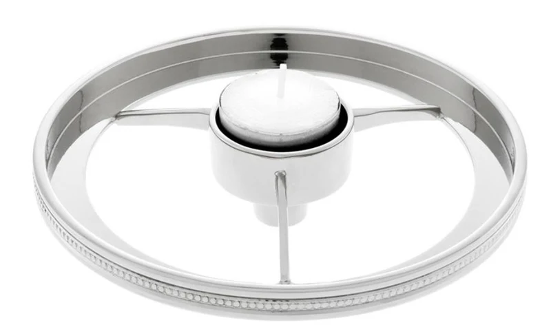 Casa Padrino Luxus Teelichthalter-Lampenschirm Silber Ø 16 x H. 13,5 cm - Hotel & Restaurant Accessoires