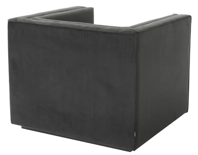 Casa Padrino Luxus Sessel Anthrazitgrau 92 x 86 x H. 73,5 cm - Luxus Wohnzimmer Sessel