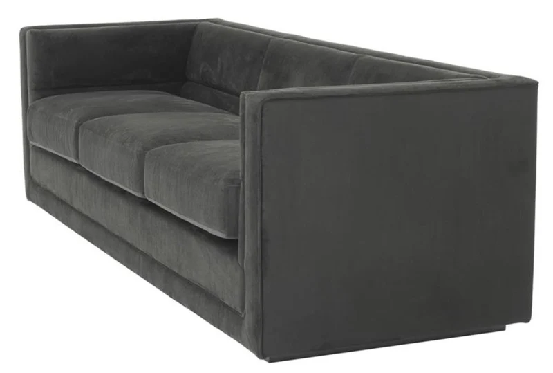 Casa Padrino Luxus 3er Sofa Anthrazitgrau 231 x 86 x H. 73,5 cm - Luxus Wohnzimmer Sofa
