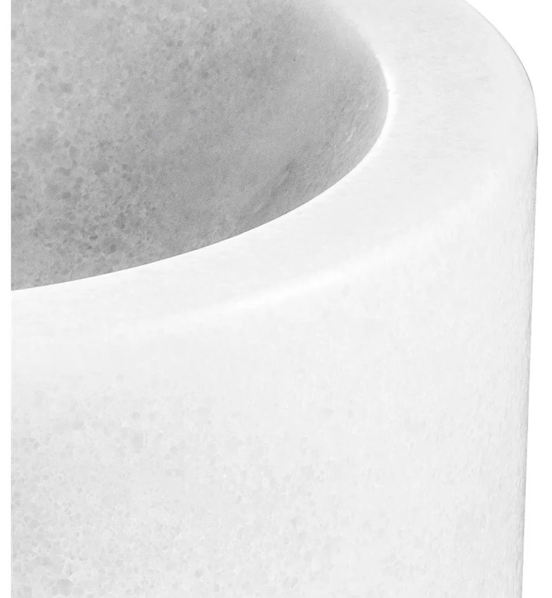 Casa Padrino Designer Marmor Schale Weiß 15 x H. 8 cm - Luxus Kollektion