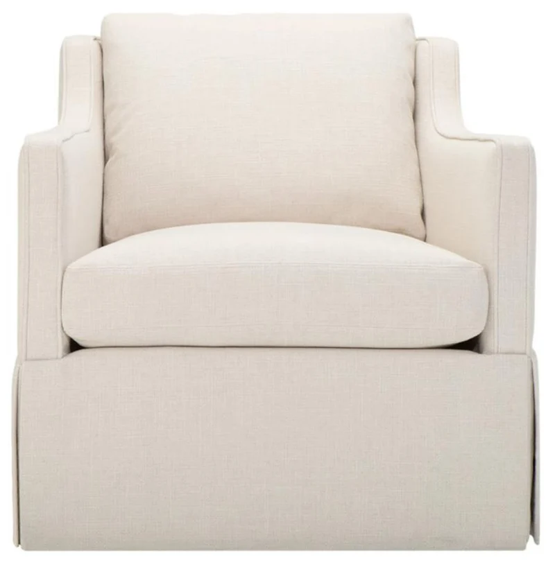 Casa Padrino Wohnzimmer Sessel Naturfarbig 81 x 95 x H. 82,5 cm - Luxus Drehsessel