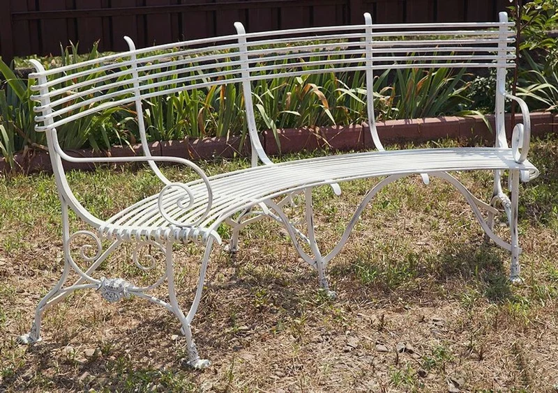 Casa Padrino Schmiedeeisen Gartenbank mit Krallenfüßen 1,9 x 0,48 x H. 0,9m - Vintage Nostalgie