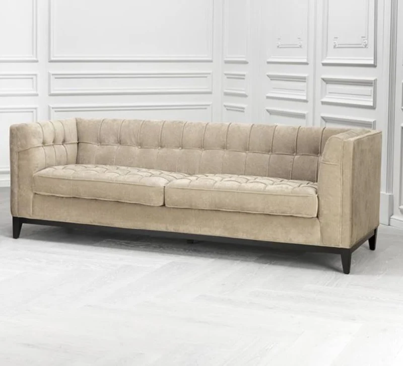 Casa Padrino Luxus Sofa Greige 230 x 81 x H. 78 cm - Luxus Kollektion