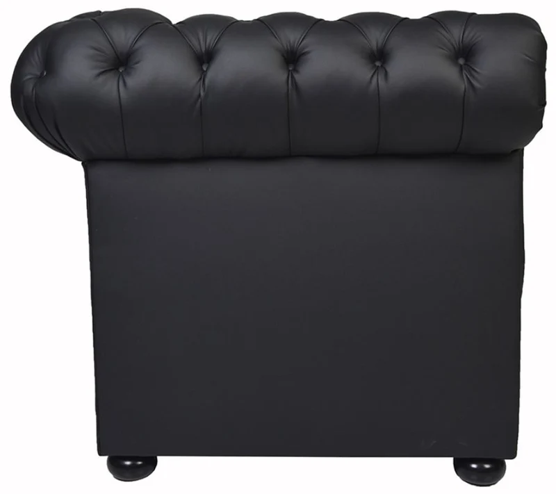 Casa Padrino Luxus Echtleder Sessel 115 x 93 x H. 84 cm - Verschiedene Farben - Chesterfield Möbel