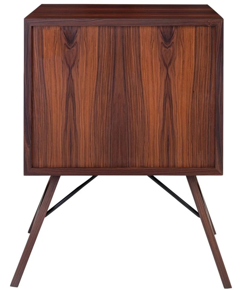 Casa Padrino Luxus Rosenholz Nachttisch mit Schublade Braun 50 x 40 x H. 70 cm - Schlafzimmermöbel