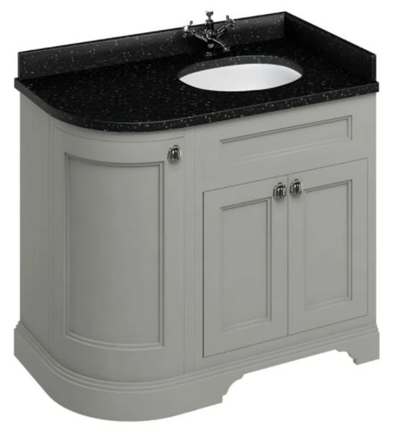 Casa Padrino Waschschrank mit Granitplatte und 3 Türen 98 x 55 x H. 93 cm