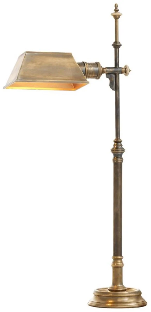 Casa Padrino Luxus Tischleuchte Vintage Messing 16 x 20,5 x H. 82 cm - Antikstil Tischlampe