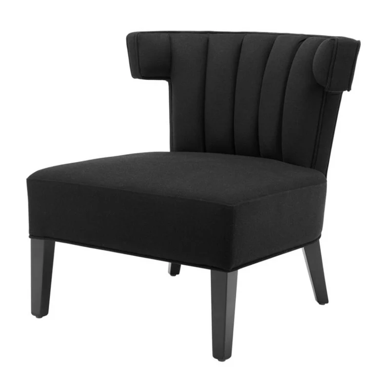 Casa Padrino Luxus Sessel Schwarz - Designer Möbel