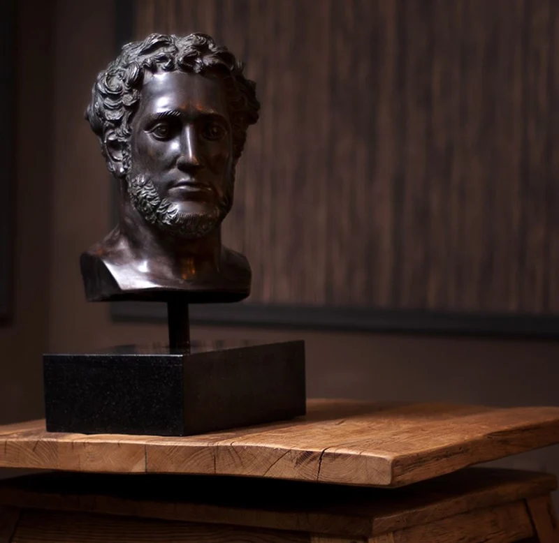 Casa Padrino Designer Steinskulptur Antik Bronze - Luxus Kollektion