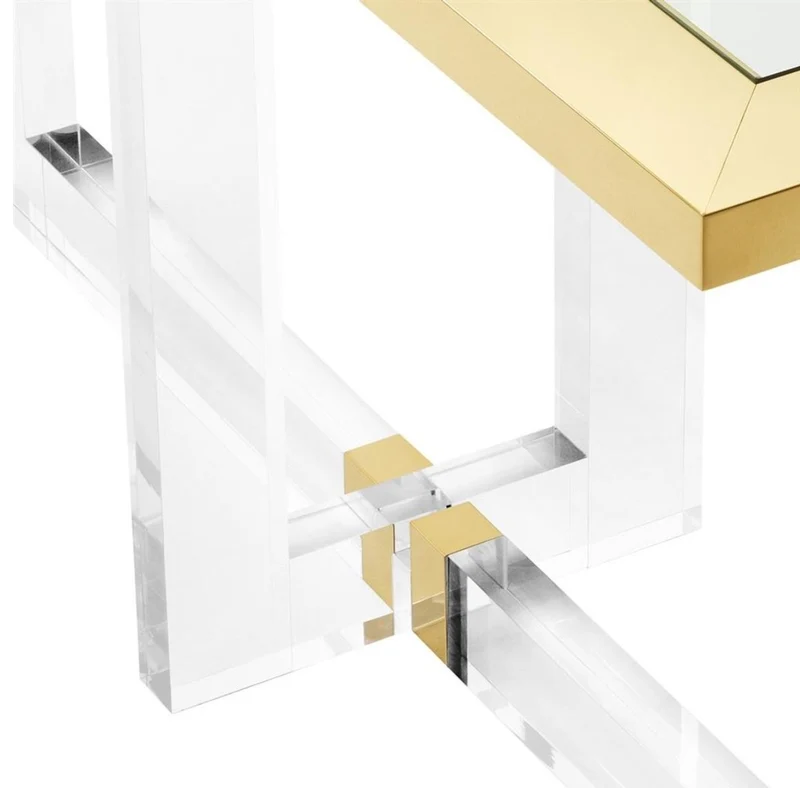 Casa Padrino Konsole / Konsolentisch Gold 140 x 45 x H. 78 cm - Luxus Möbel