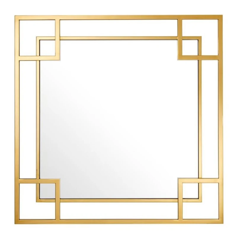 Casa Padrino Designer Wandspiegel Gold 90 x H. 90 cm - Luxus Spiegel