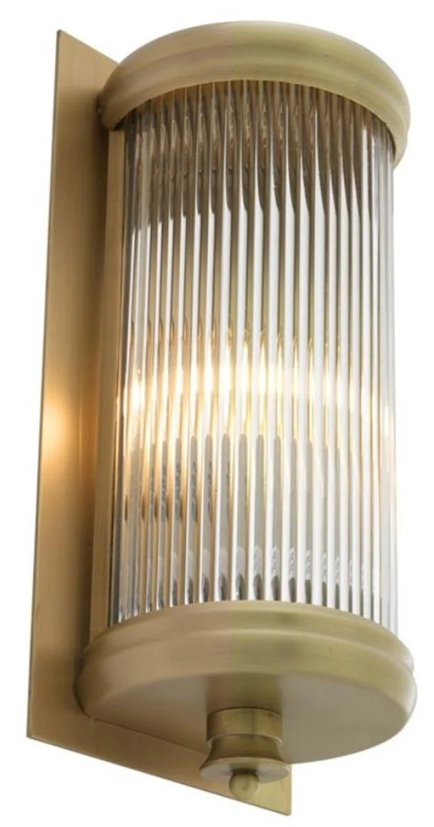 Casa Padrino Luxus Wohnzimmer Wandlampe Messing 13 x 11 x H. 29 cm - Hotel Möbel