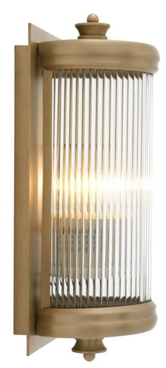 Casa Padrino Luxus Wohnzimmer Wandlampe Messing 13 x 11 x H. 29 cm - Hotel Möbel