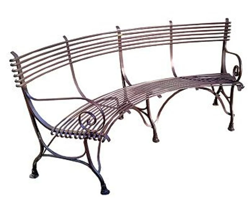 Casa Padrino Schmiedeeisen Gartenbank 1,9 x 0,48 x H. 0,9m - Vintage Nostalgie
