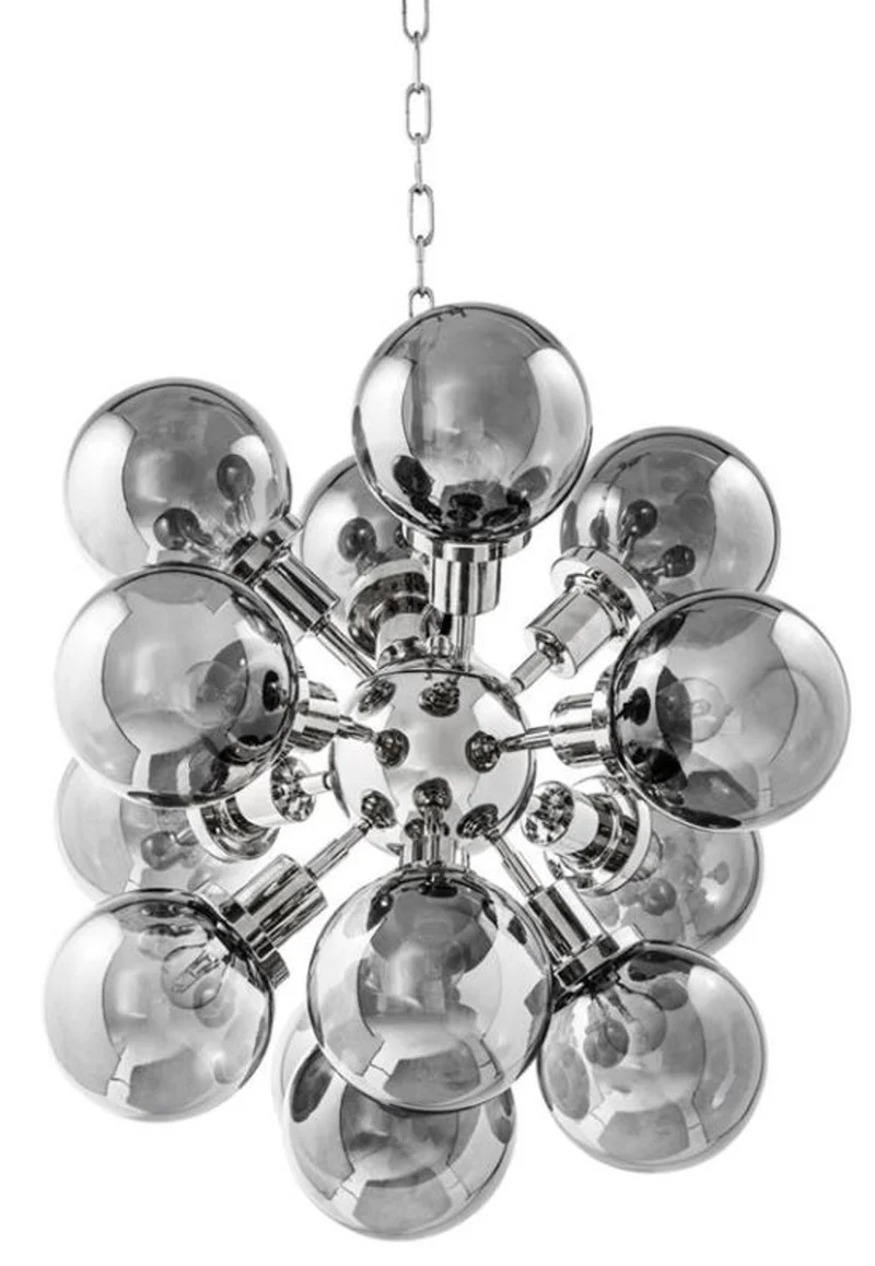 Casa Padrino Luxus Designer Kronleuchter mit Rauchglas 73 x H. 60 cm - Limited Edition