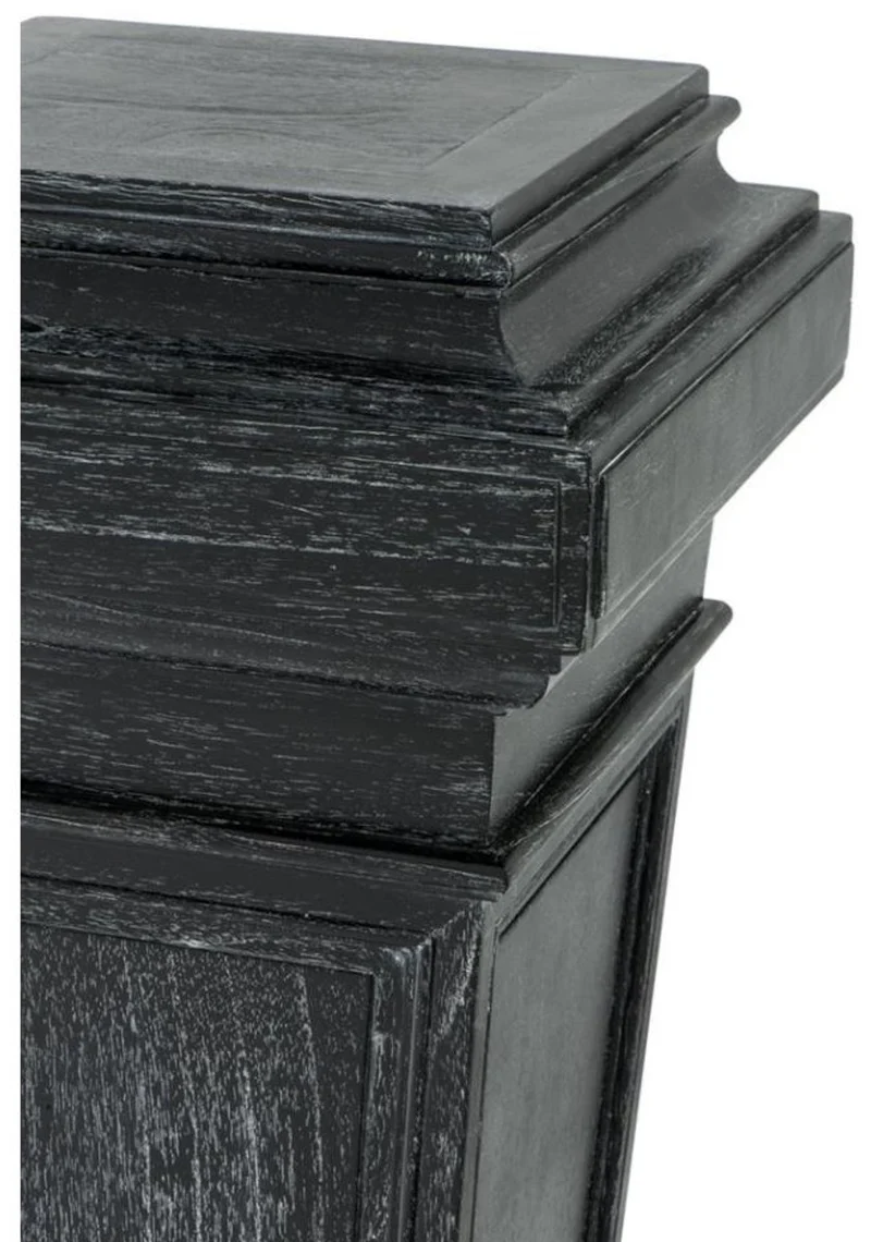Casa Padrino Designer Säule / Beistelltisch 38 x 38 x H. 114 cm - Luxus Möbel Grau