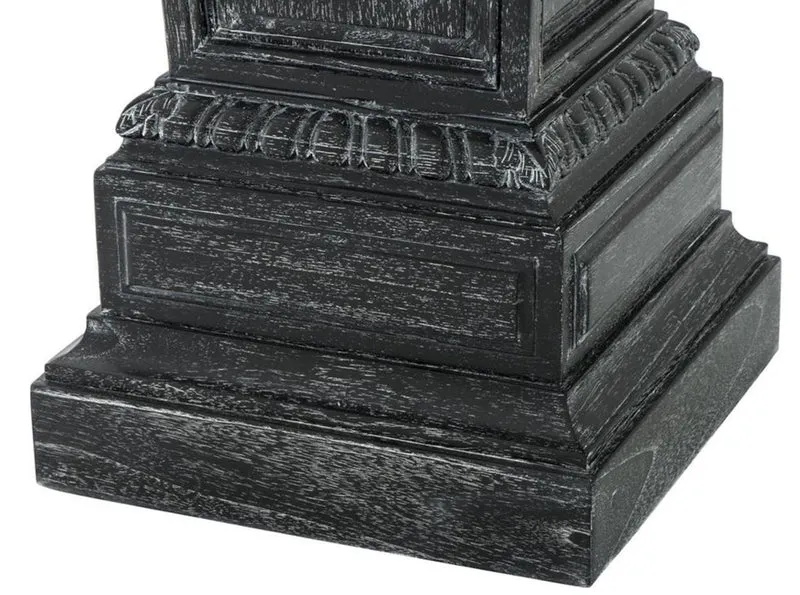 Casa Padrino Designer Säule / Beistelltisch 38 x 38 x H. 114 cm - Luxus Möbel Grau