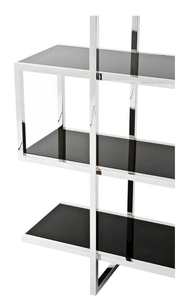 Casa Padrino Designer Regalschrank Silber 160 x 42 x H. 180 cm - Limited Edition