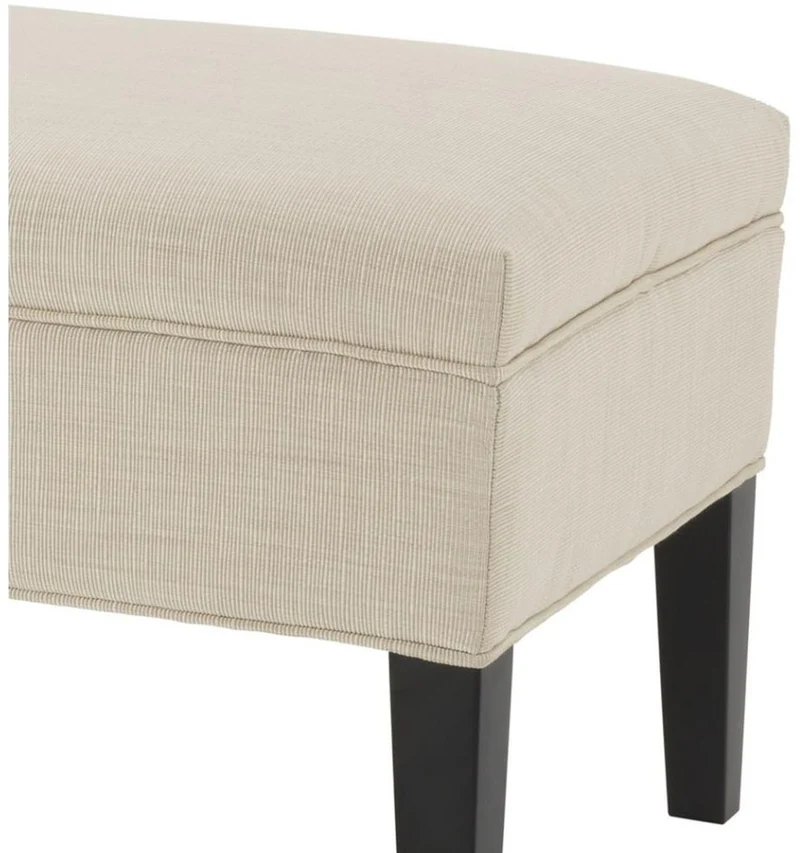 Casa Padrino Designer Sitzbank Elfenbein 140 x 50 x H. 45 cm - Luxus Möbel