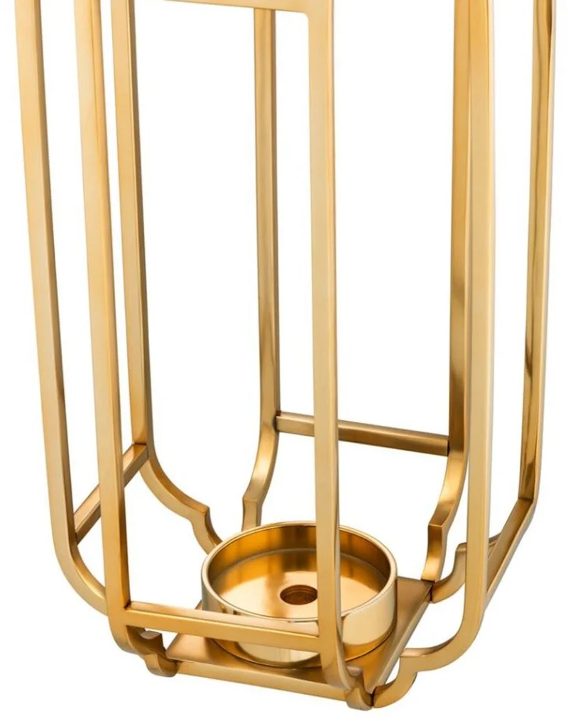 Casa Padrino Luxus Kerzenleuchter Gold 25 x 25 x H. 55 cm - Hotel Accessoires