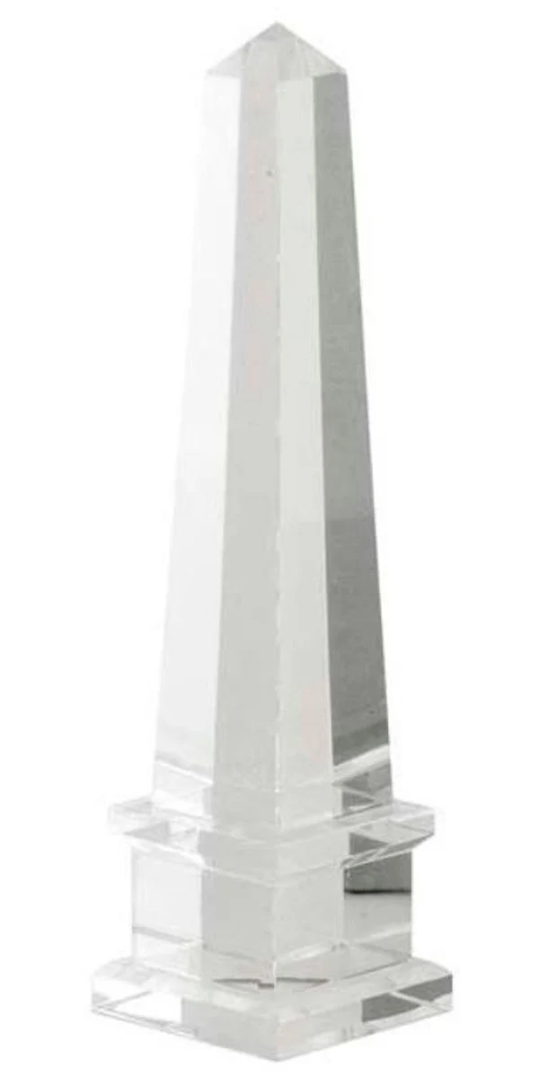Casa Padrino Luxus Kristallglas Obelisk 6,5 x 6,5 x H. 26 cm - Designer Wohnzimmer Hotel Dekoration
