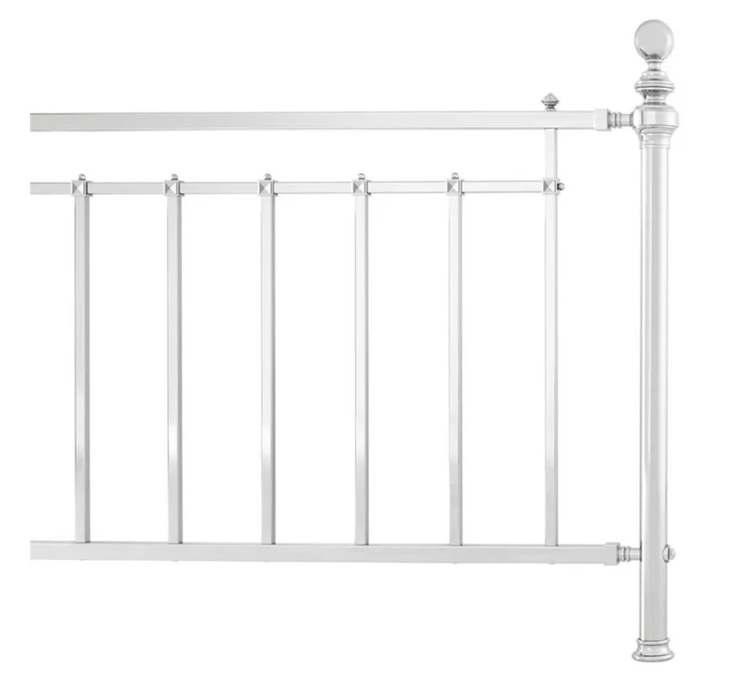 Casa Padrino Luxus Bett Silber 186,5 x 225 x H. 145 cm - Designer Möbel
