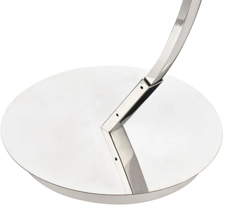 Casa Padrino Luxus LED-Stehleuchte Silber Ø 25 x H. 145 cm - Moderne Designermöbel für Wohnzimmer