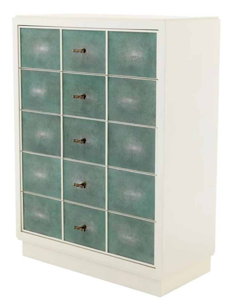Casa Padrino Luxus Mahagoni Schrank 96,5 x 47,5 x H. 130 cm - Designer Möbel