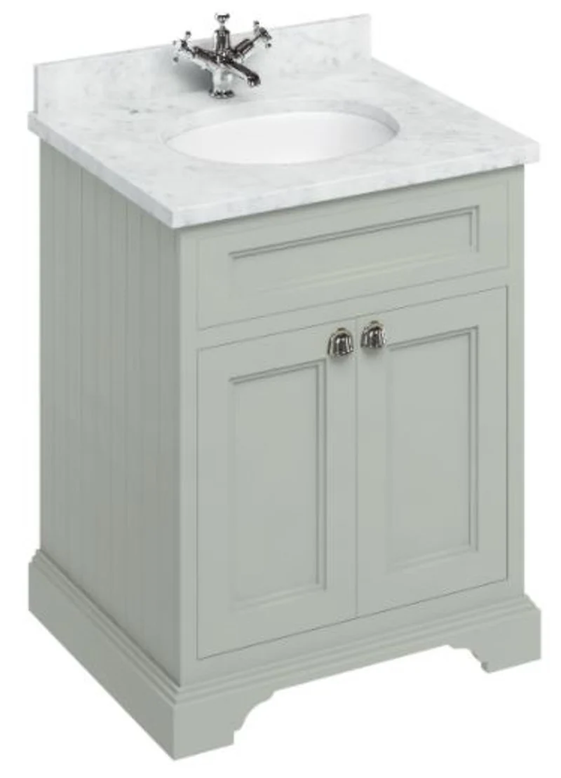 Casa Padrino Luxus Waschschrank / Waschtisch mit Marmorplatte und 2 Türen 67 x 55 x H. 93 cm