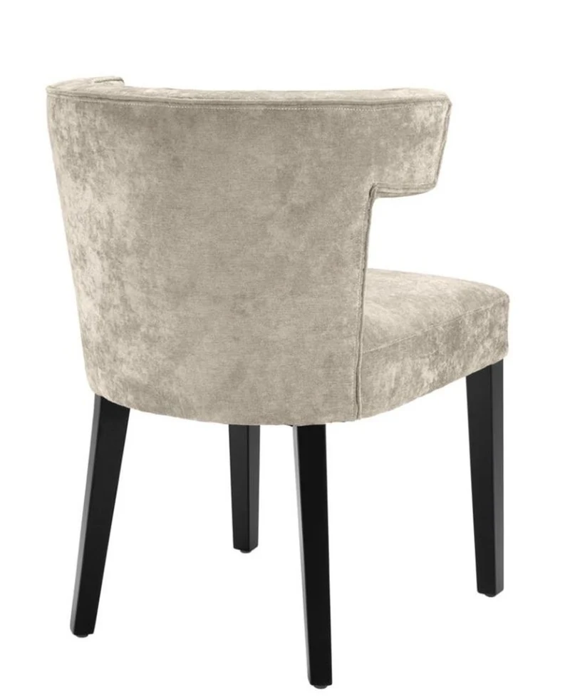 Casa Padrino Luxus Esszimmerstuhl Grau Schwarz - Designer Möbel
