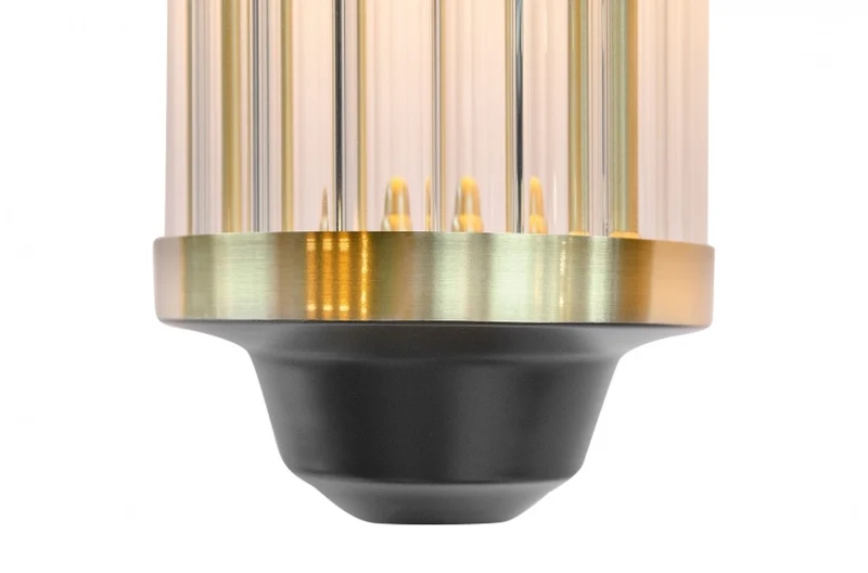 Casa Padrino Luxus Hängeleuchte Messing / Schwarz Ø 10 x H. 51 cm - Luxus Hotel & Restaurant Leuchte