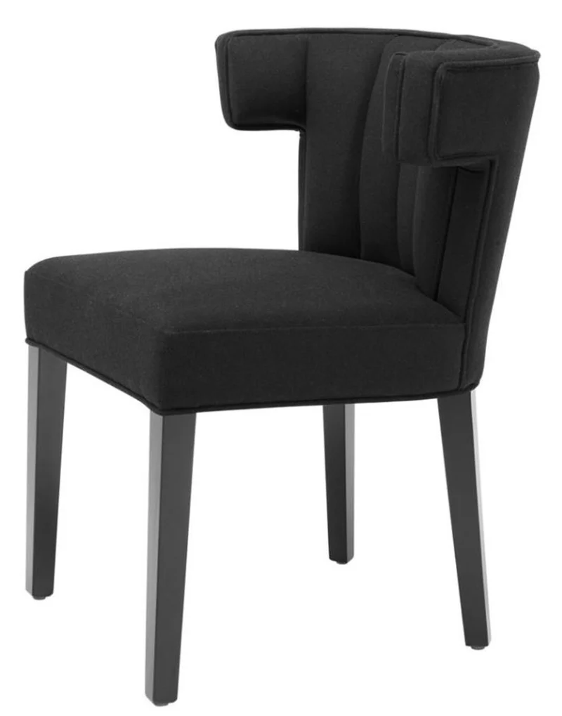 Casa Padrino Luxus Esszimmerstuhl Schwarz - Designer Möbel