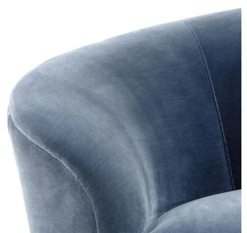 Casa Padrino Designer Sofa Blau 248 x 104 x H. 74 cm - Luxus Kollektion