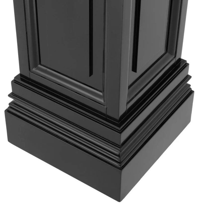 Casa Padrino Designer Mahagoni Säule Schwarz 33 x 33 x H. 80 cm - Luxus Beistelltisch