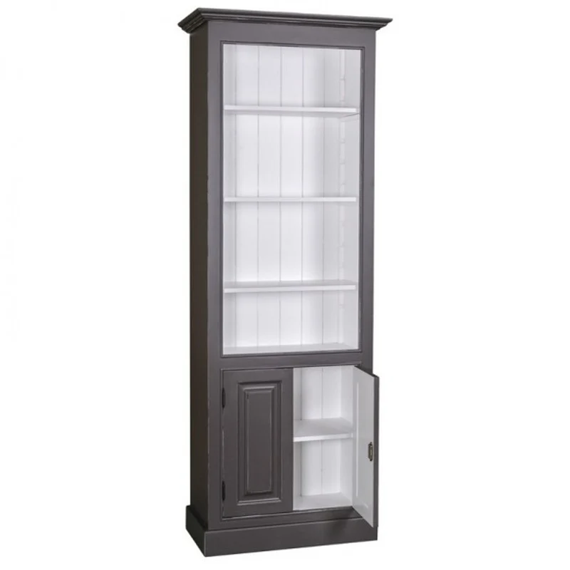 Casa Padrino Landhaus Bücherschrank B 78 x H 210 cm Bücherregal Regal Schrank - Art Deco Jugendstil Hotel Massivholz Möbel