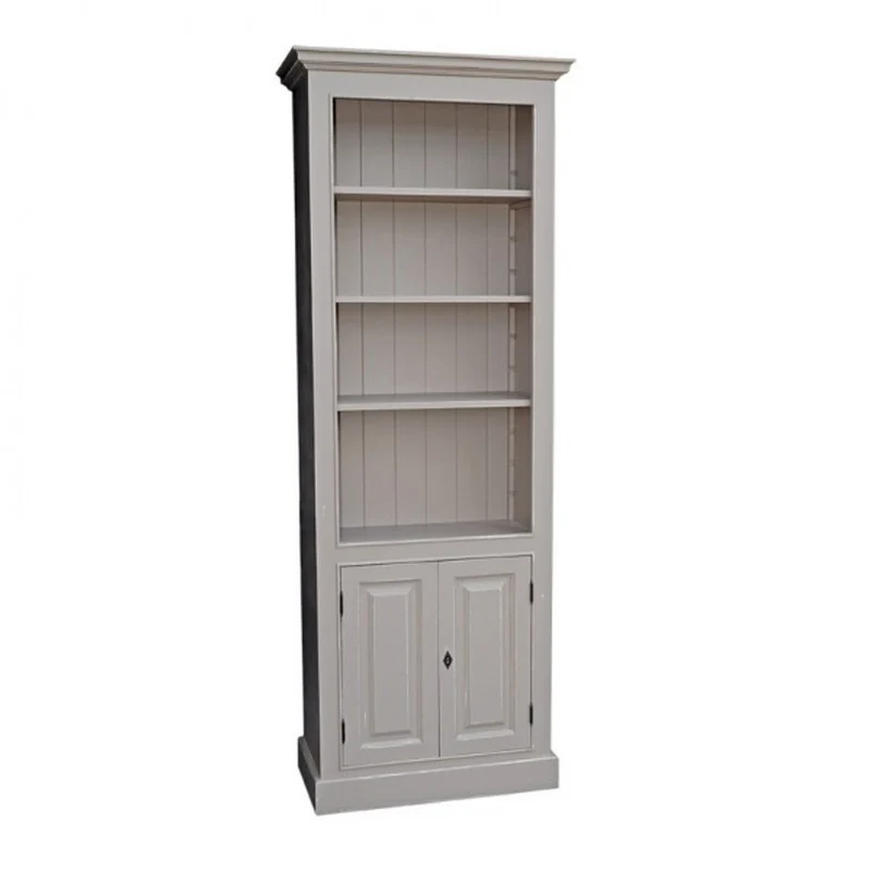 Casa Padrino Landhaus Bücherschrank B 78 x H 210 cm Bücherregal Regal Schrank - Art Deco Jugendstil Hotel Massivholz Möbel