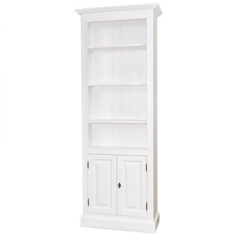 Casa Padrino Landhaus Bücherschrank B 78 x H 210 cm Bücherregal Regal Schrank - Art Deco Jugendstil Hotel Massivholz Möbel