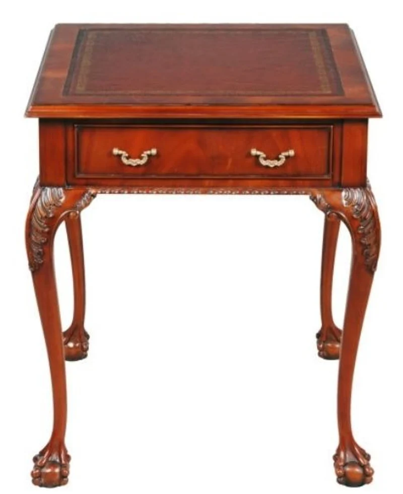 Casa Padrino Luxus Barock Mahagoni Beistelltisch Rotbraun / Braun 56 x 56 x H. 66 cm - Barock & Jugendstil Wohnzimmermöbel