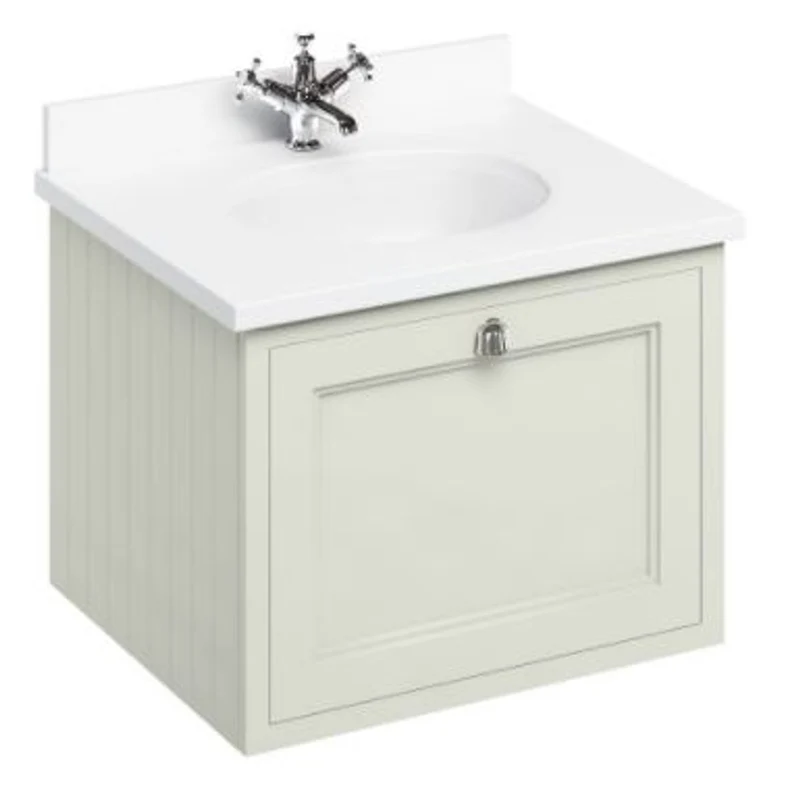 Casa Padrino Luxus Hänge-Waschschrank / Waschtisch mit Marmorplatte und Schublade 66 x 55 x H. 59 cm