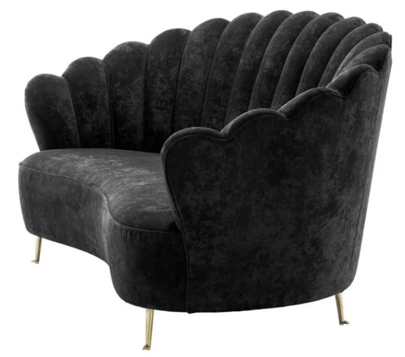 Casa Padrino Luxus Designer Sofa Schwarz - Limited Edition