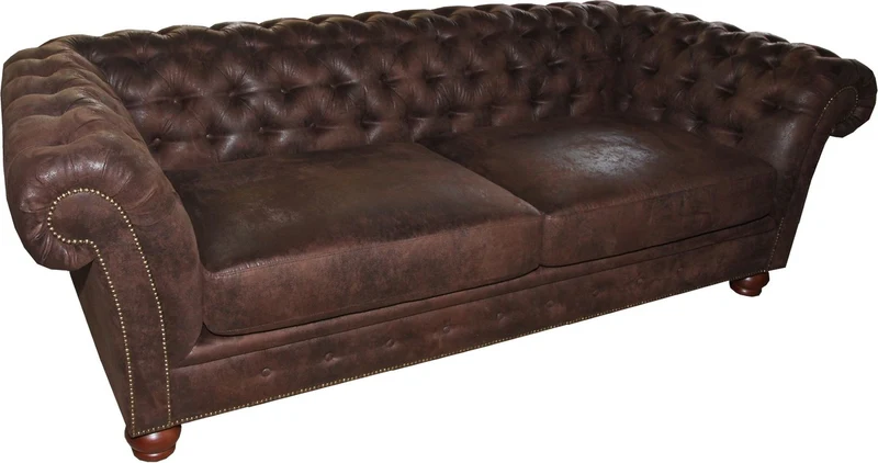 Casa Padrino Luxus Chesterfield Sofa Braun - Chesterfield Wohnzimmer Möbel