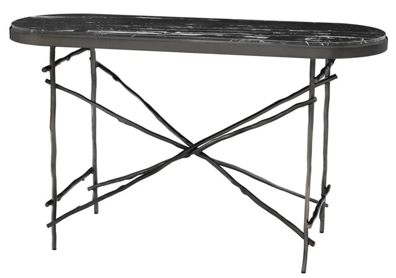 Casa Padrino Luxus Konsole Bronze / Schwarz 131 x 45 x H. 76 cm - Luxus Möbel
