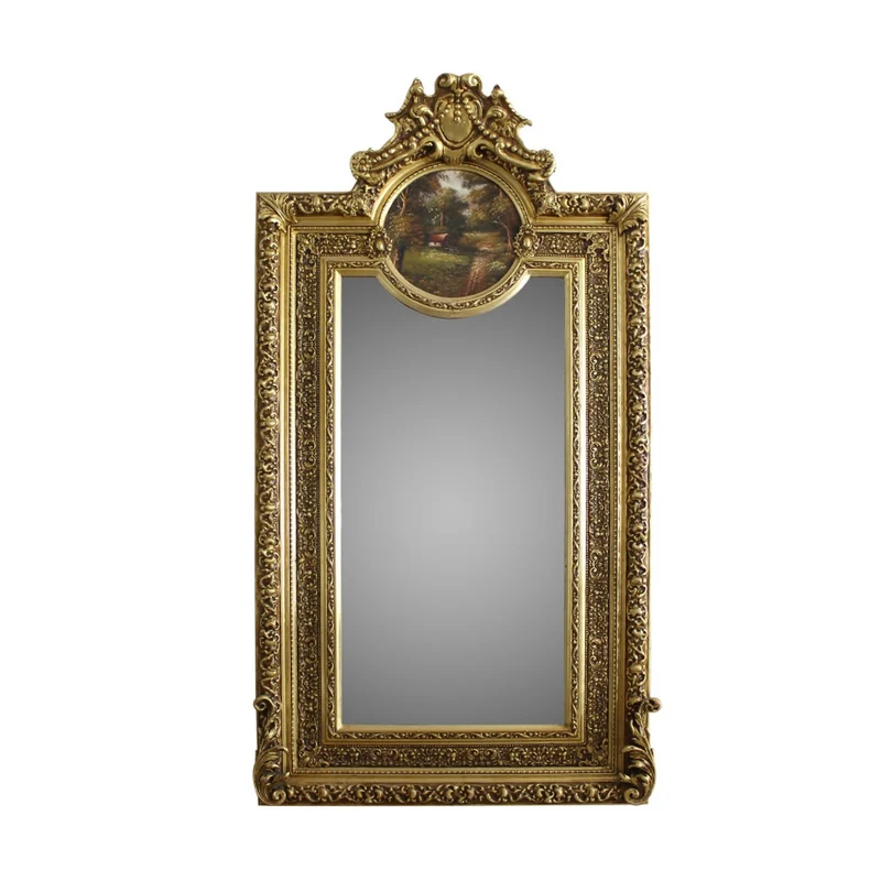 Casa Padrino Barock Wandspiegel im Antikstil - Gold, 105 x H. 192 cm - Massiver Antikstil Spiegel