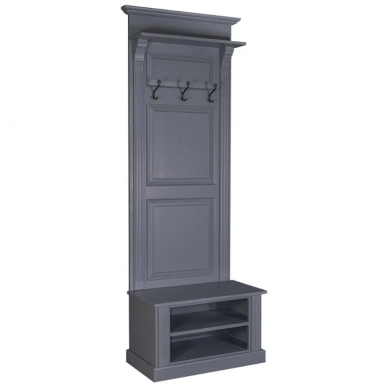 Casa Padrino Jugendstil Wand Garderobe mit Ablagefächer - Landhaus Stil Garderobenschrank