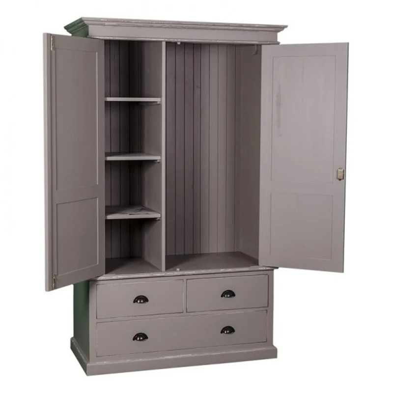Casa Padrino Landhaus Stil Kleiderschrank - Kleider Schrank Shabby H 197 cm B 120 cm T 59 cm