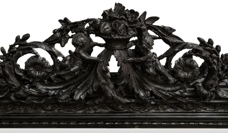 Casa Padrino Antik Stil Wandspiegel Schwarz 142 x H. 100 cm - Barock Möbel