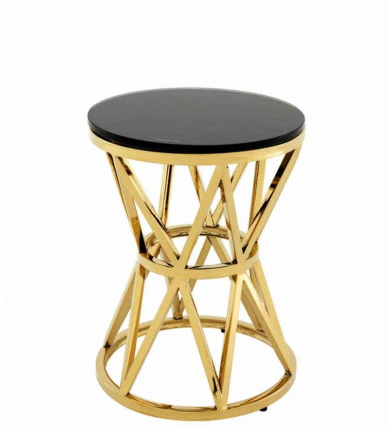 Casa Padrino Luxus Art Deco Designer Beistelltisch Gold 29 x H. 39 cm - Luxus Kollektion