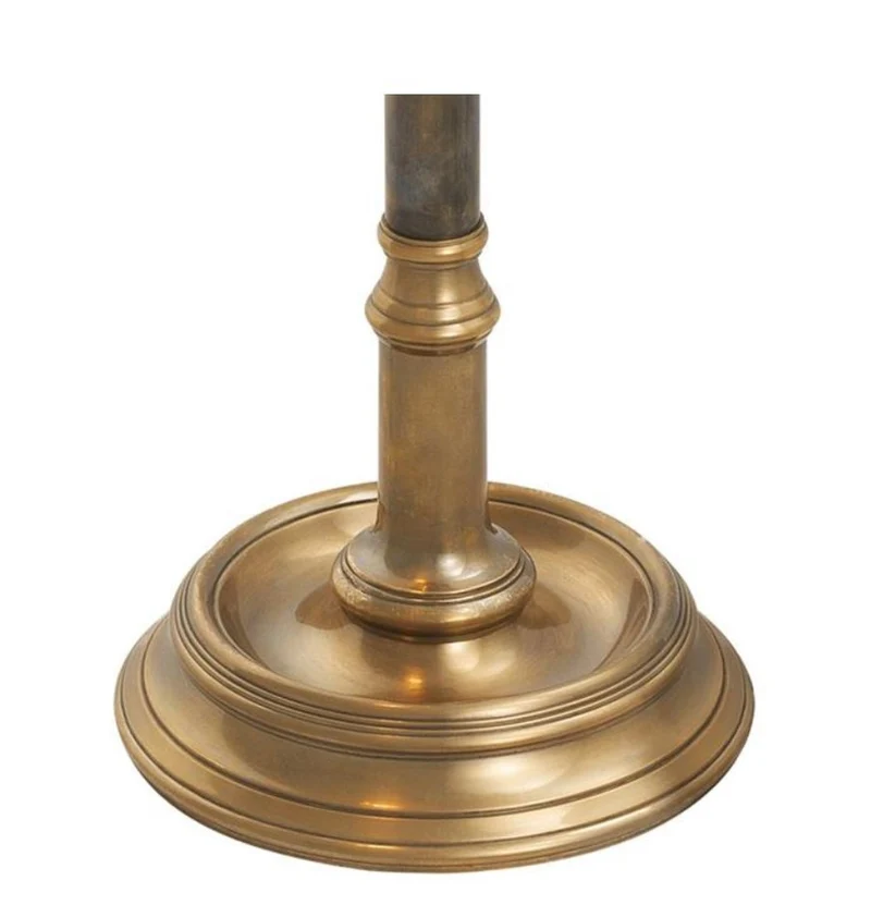 Casa Padrino Luxus Stehleuchte Vintage Messing 21,5 x 20,5 x H. 130 cm - Antikstil Möbel
