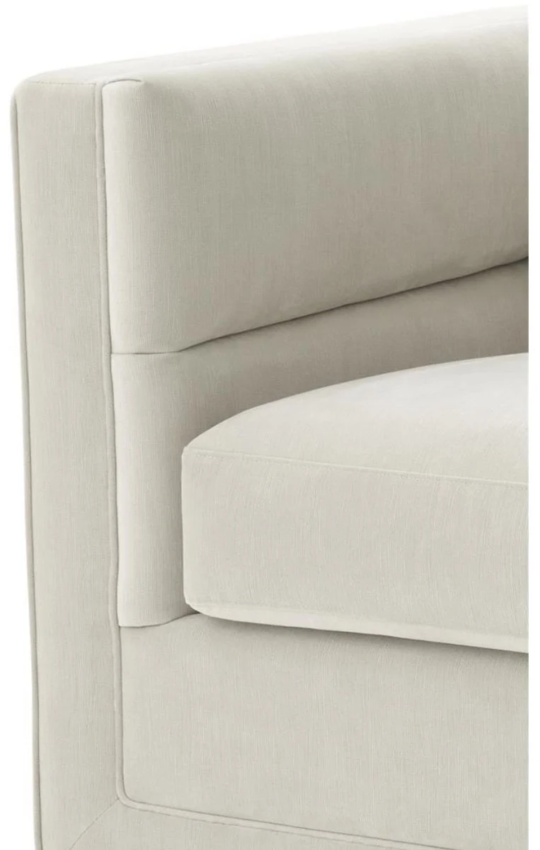 Casa Padrino Luxus Sessel Hellgrau 92 x 86 x H. 73,5 cm - Luxus Wohnzimmer Sessel